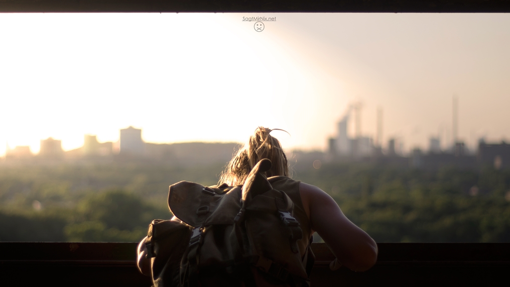 Blick auf Duisburg bzw. das Ruhrgebiet