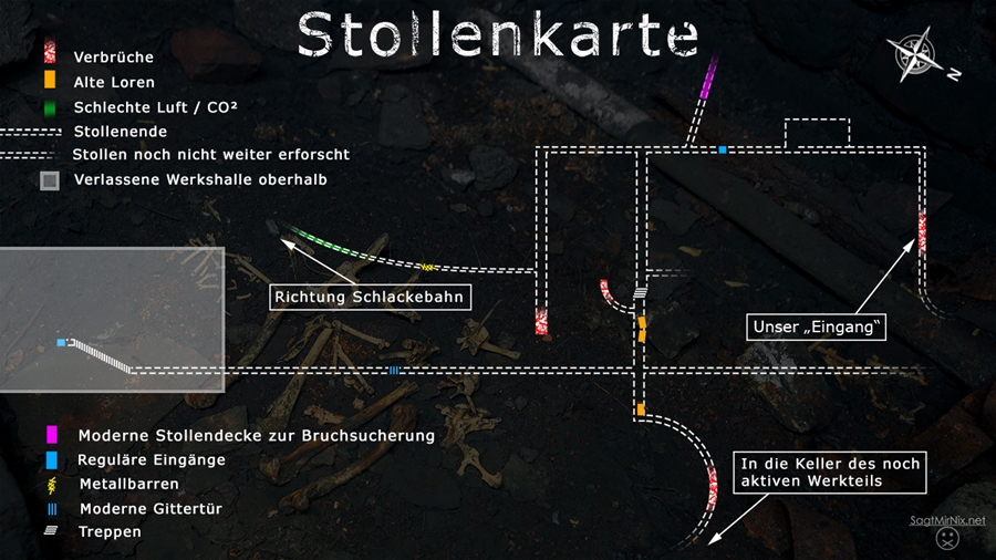 Karte der Tunnel (anklicken für große Version)