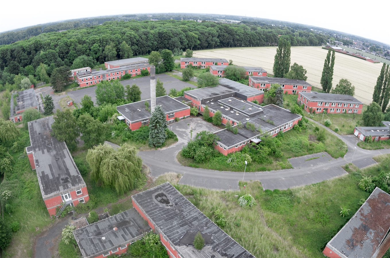 Aussicht: Kaserne vom Sendemast aus