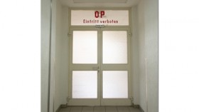 Ein Operationssaal des Krankenhauses: OP Eintritt verboten